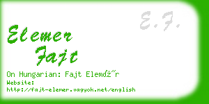 elemer fajt business card